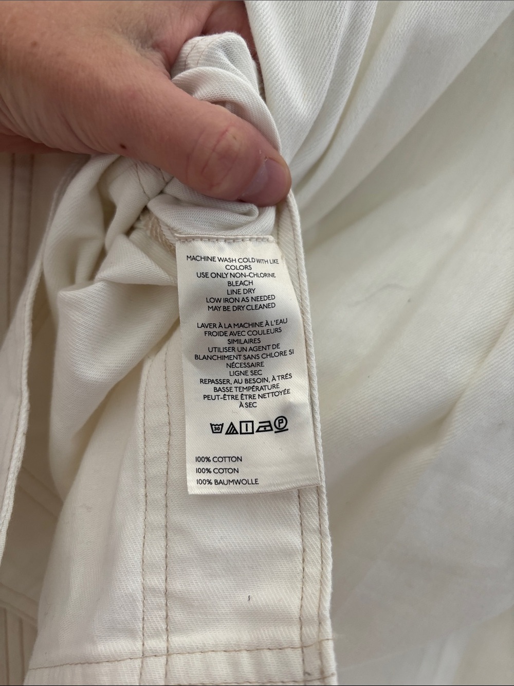 Anthropologie Pilcro Patch Pocket Collared Popover Blouse in White - Picture 9 of 9